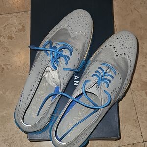 Cole Haan Light Gray and Blue Men's Oxfords